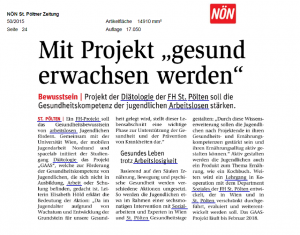 NÖN St. Pöltner Zeitung Artikel_Dez 2015